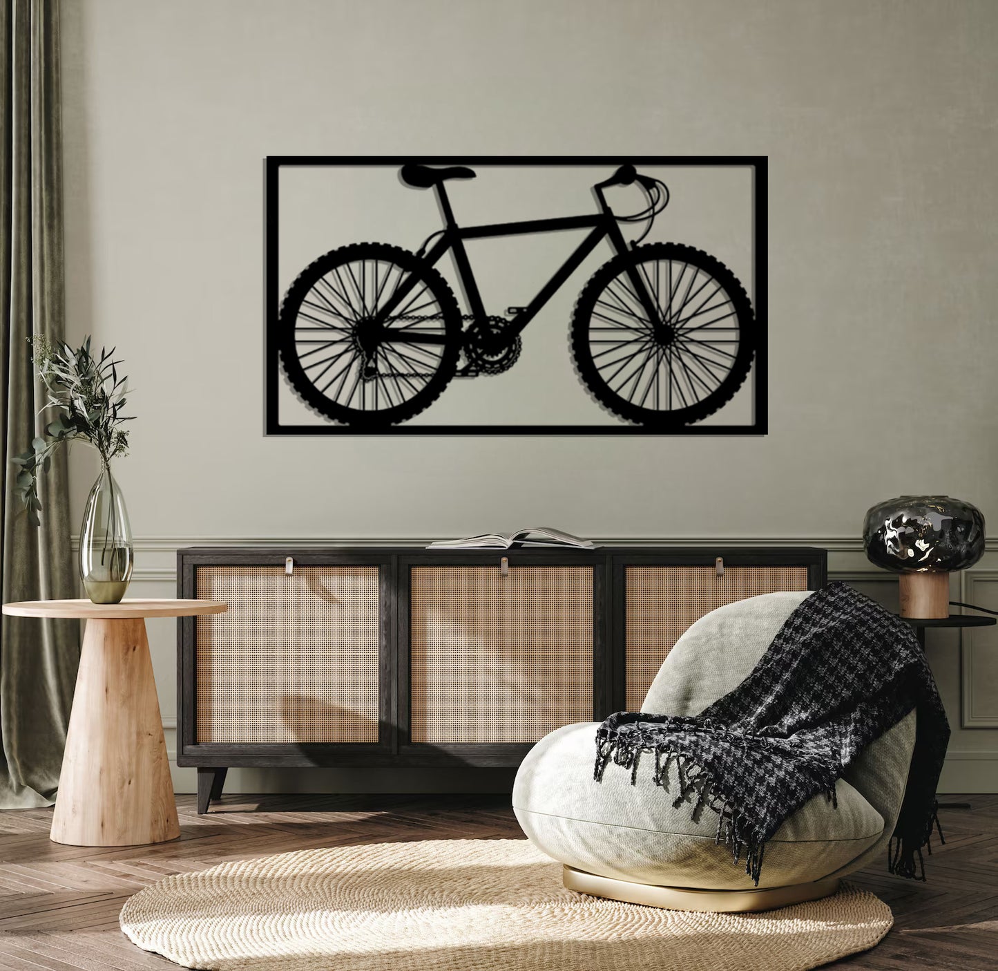 Bicycle Metal Wall Art Frame