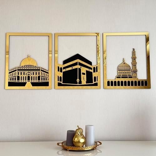 Masjid Al-Aqsa | Kaaba | Masjid An-Nabawi Islamic Wall Art