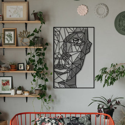 Abstract Modern Face Metal Wall Art Frame